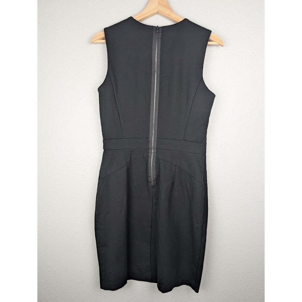 Ann‎ Taylor Loft Black Sheath Dress Womens Size 6 Rayon Blend - Picture 2 of 8
